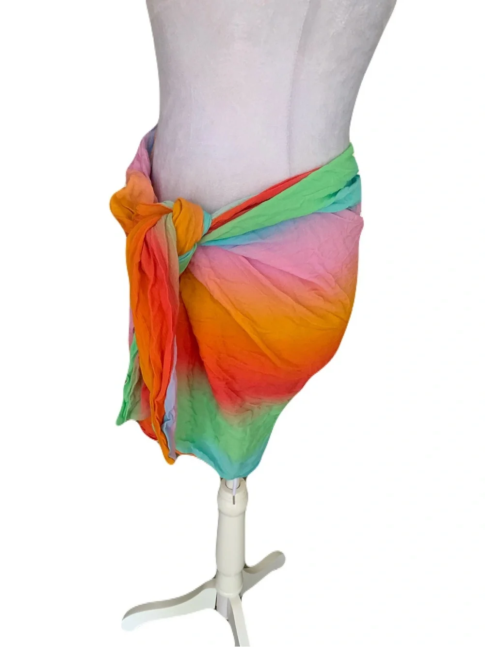 NWT Dippin Daisys Medium Nomad Sarong Aura Rainbow Ombre Beach Swim Cover-Up